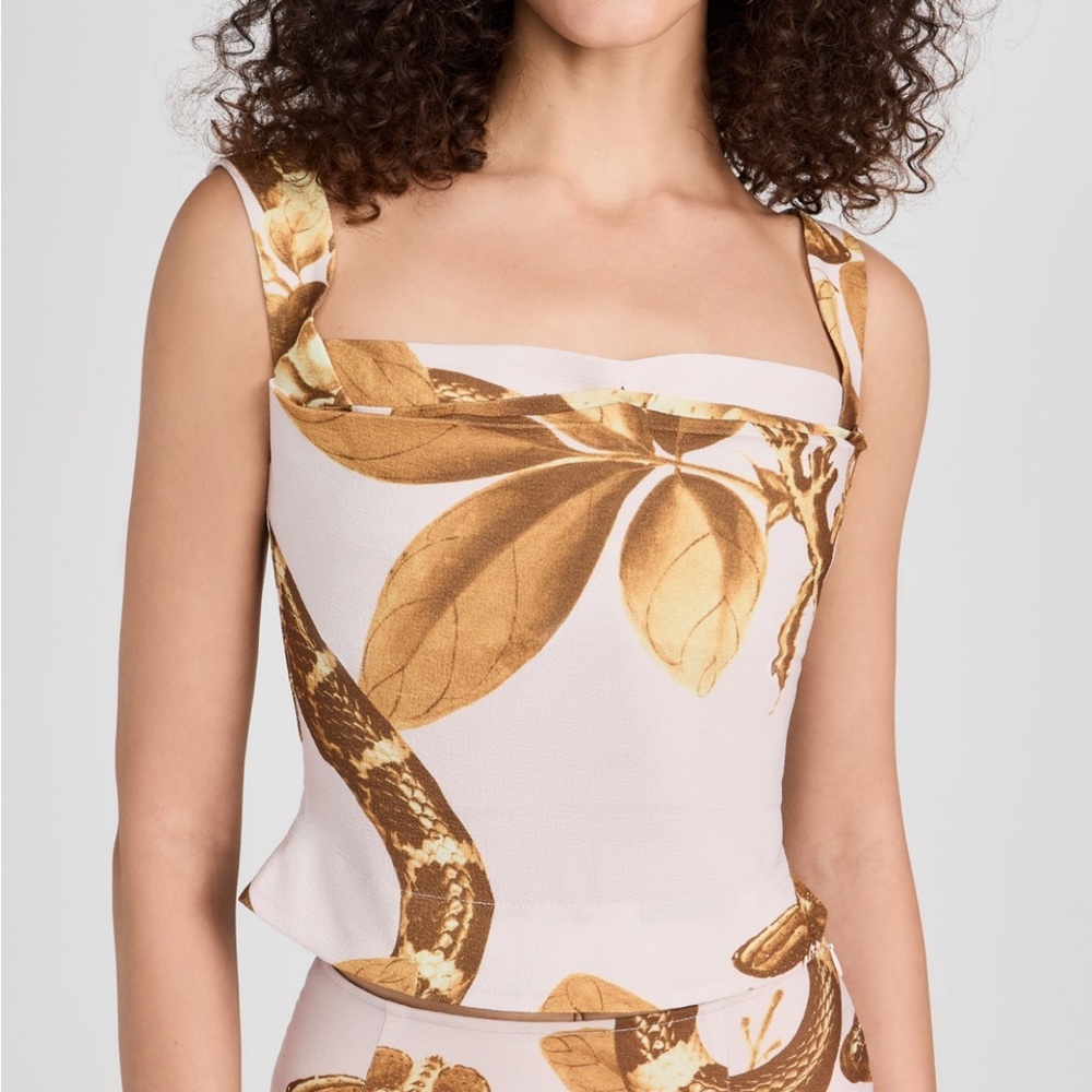 Miaou Imogene corset top in Eden print, size xx small. NWT